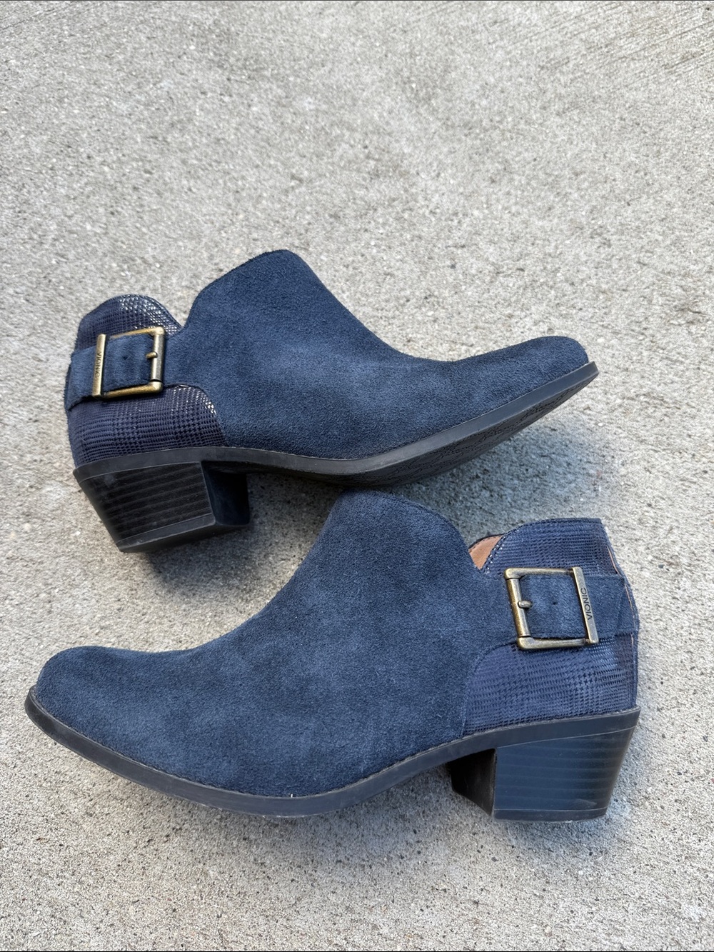 Vionic Suede Slip-On Ankle Shoes